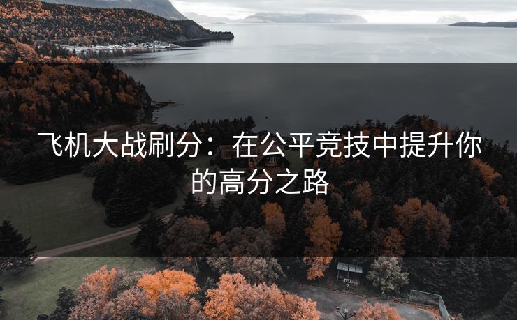 飞机大战刷分：在公平竞技中提升你的高分之路