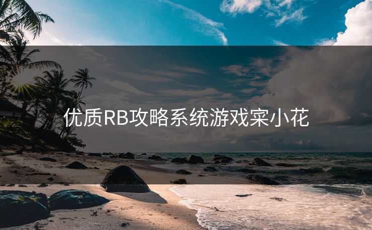 优质RB攻略系统游戏寀小花 优质RB攻略系统游戏寀小花