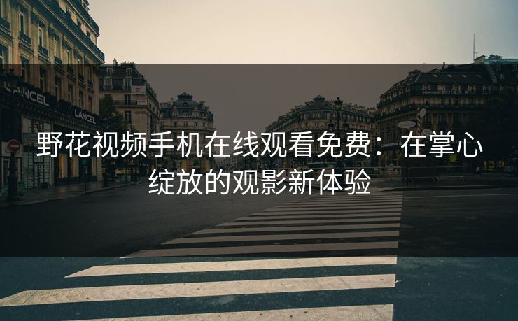 野花视频手机在线观看免费：在掌心绽放的观影新体验