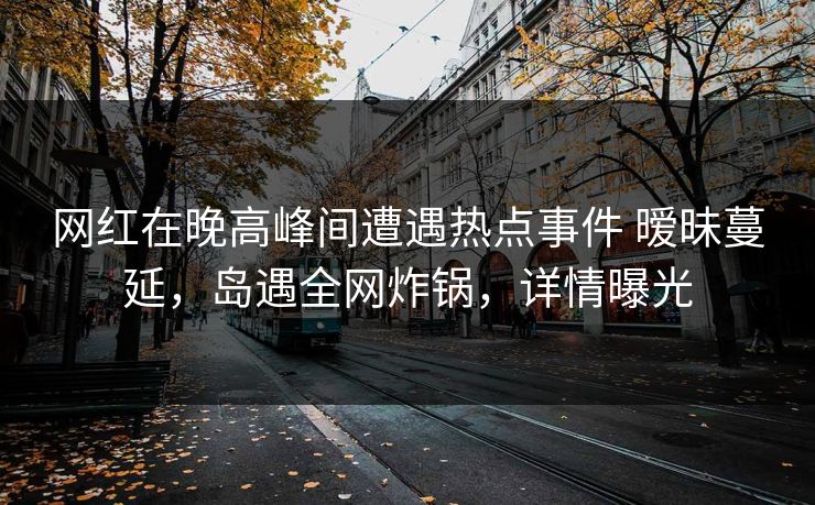 网红在晚高峰间遭遇热点事件 暧昧蔓延，岛遇全网炸锅，详情曝光